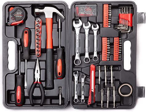 Tool box with various tool sets 